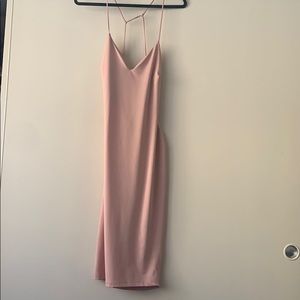 Pink open back dress